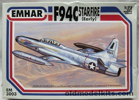 Emhar 1/72 F-94C Early Starfire - With True Details Cockpit, EM3003 plastic model kit
